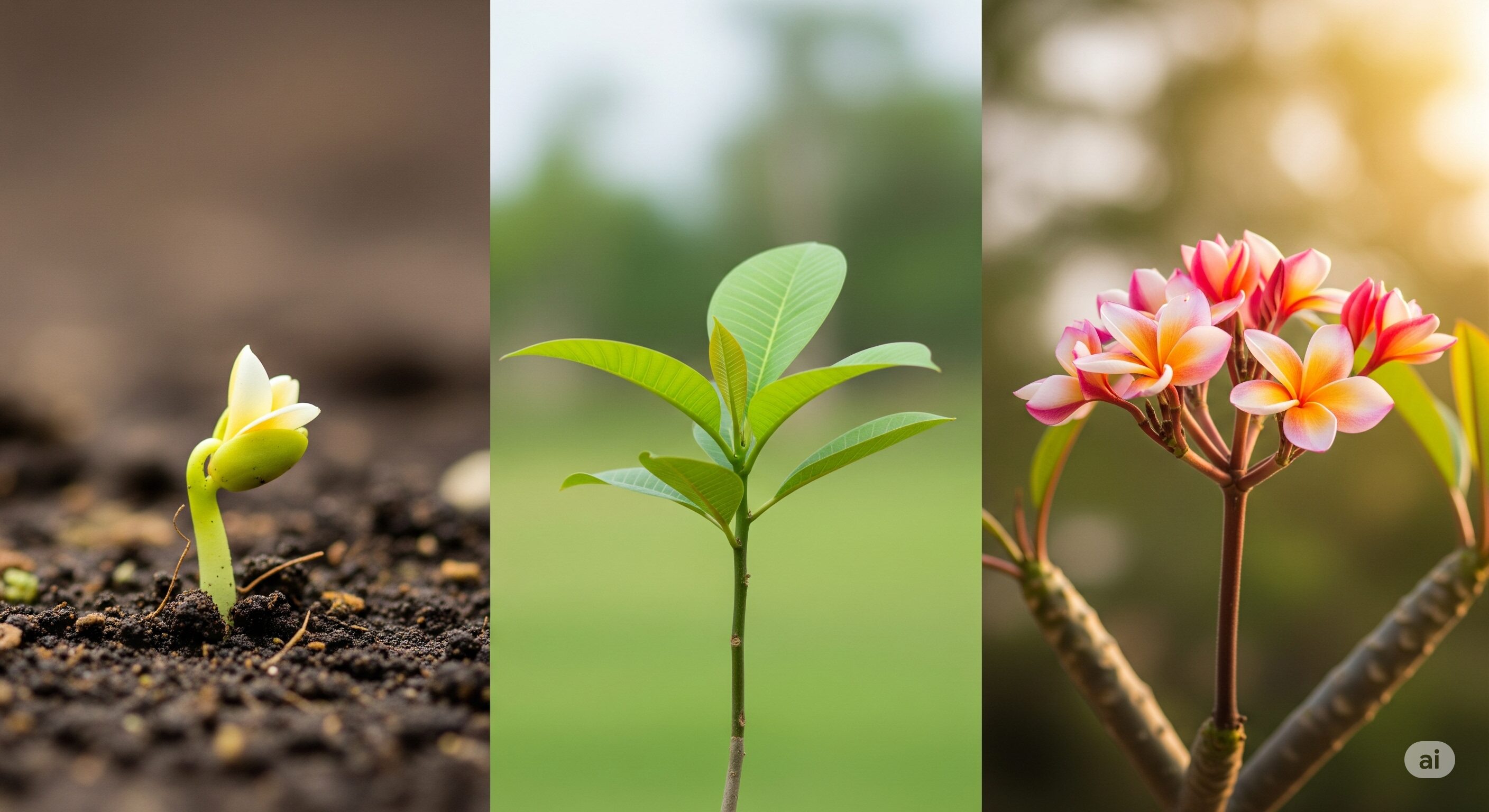 プルメリアの発芽から開花までの期間