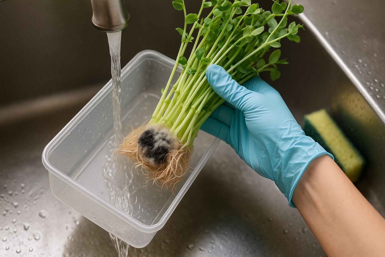 豆苗の育て方でカビが生えたときの対処法