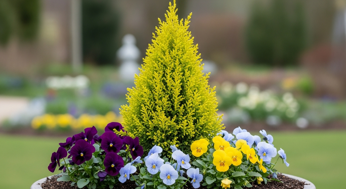ゴールドクレストの寄せ植えのコツ