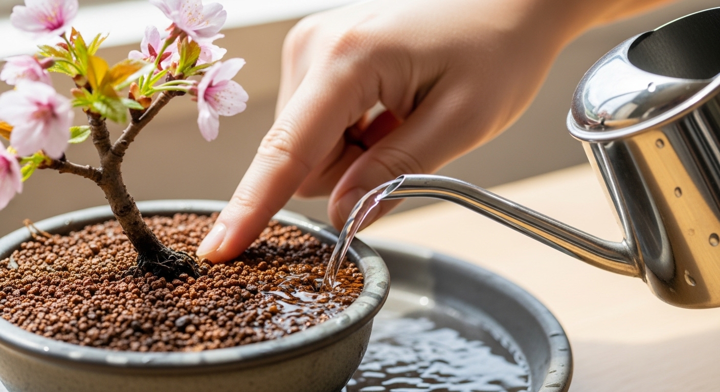 鉢植えの桜の水やり頻度は？