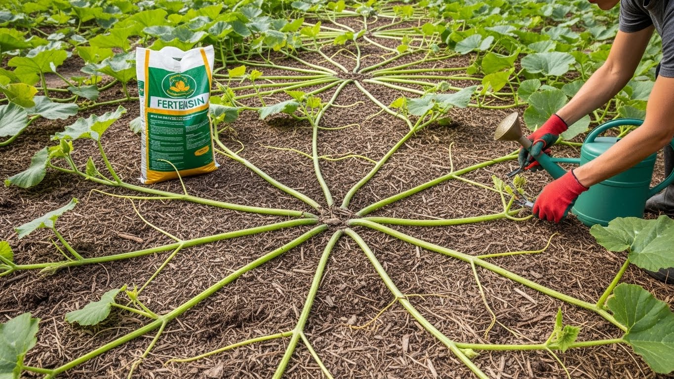 かぼちゃの雄花と雌花のタイミングを合わせる栽培管理