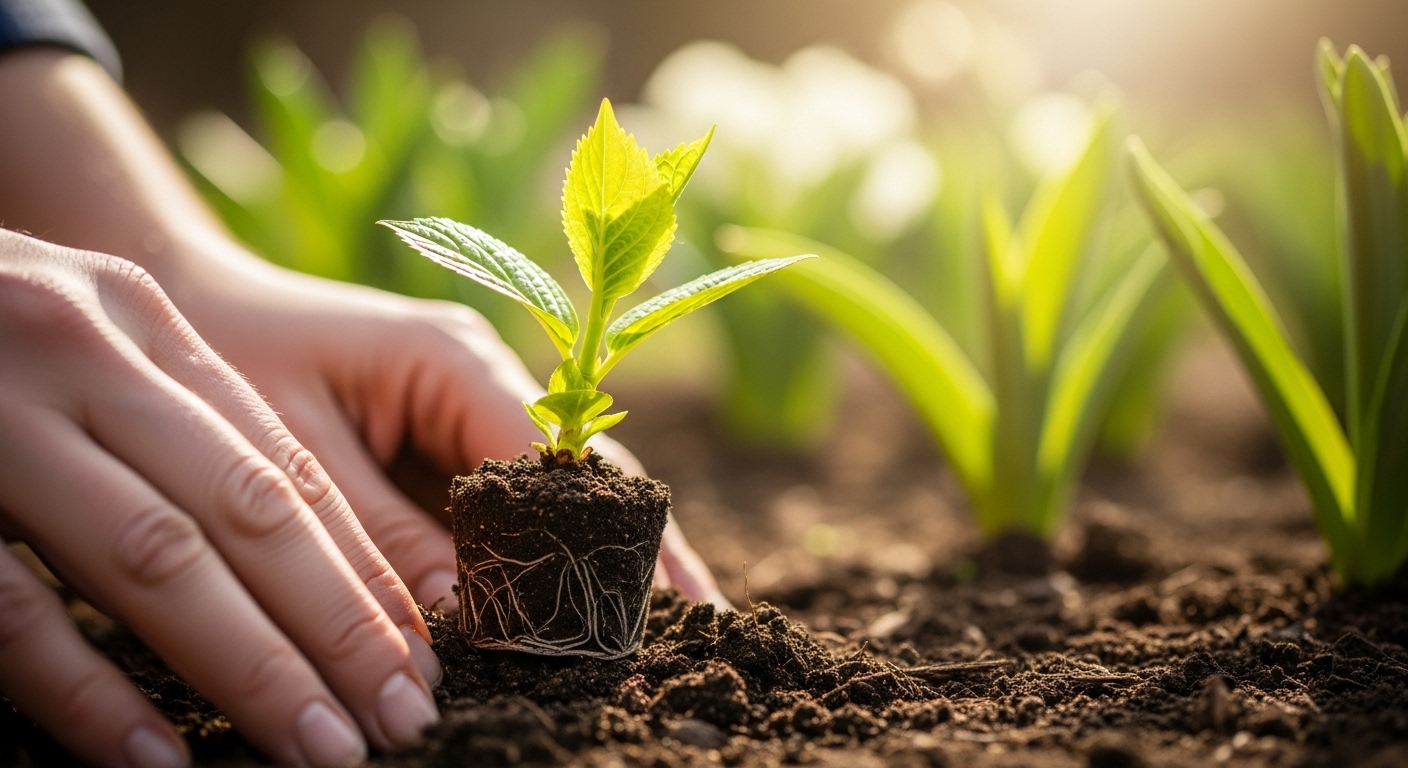 挿し木から育てた苗の植え替え時期