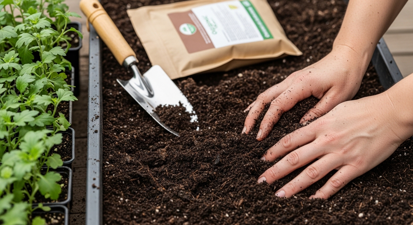 菊に最適な土づくりと肥料の与え方