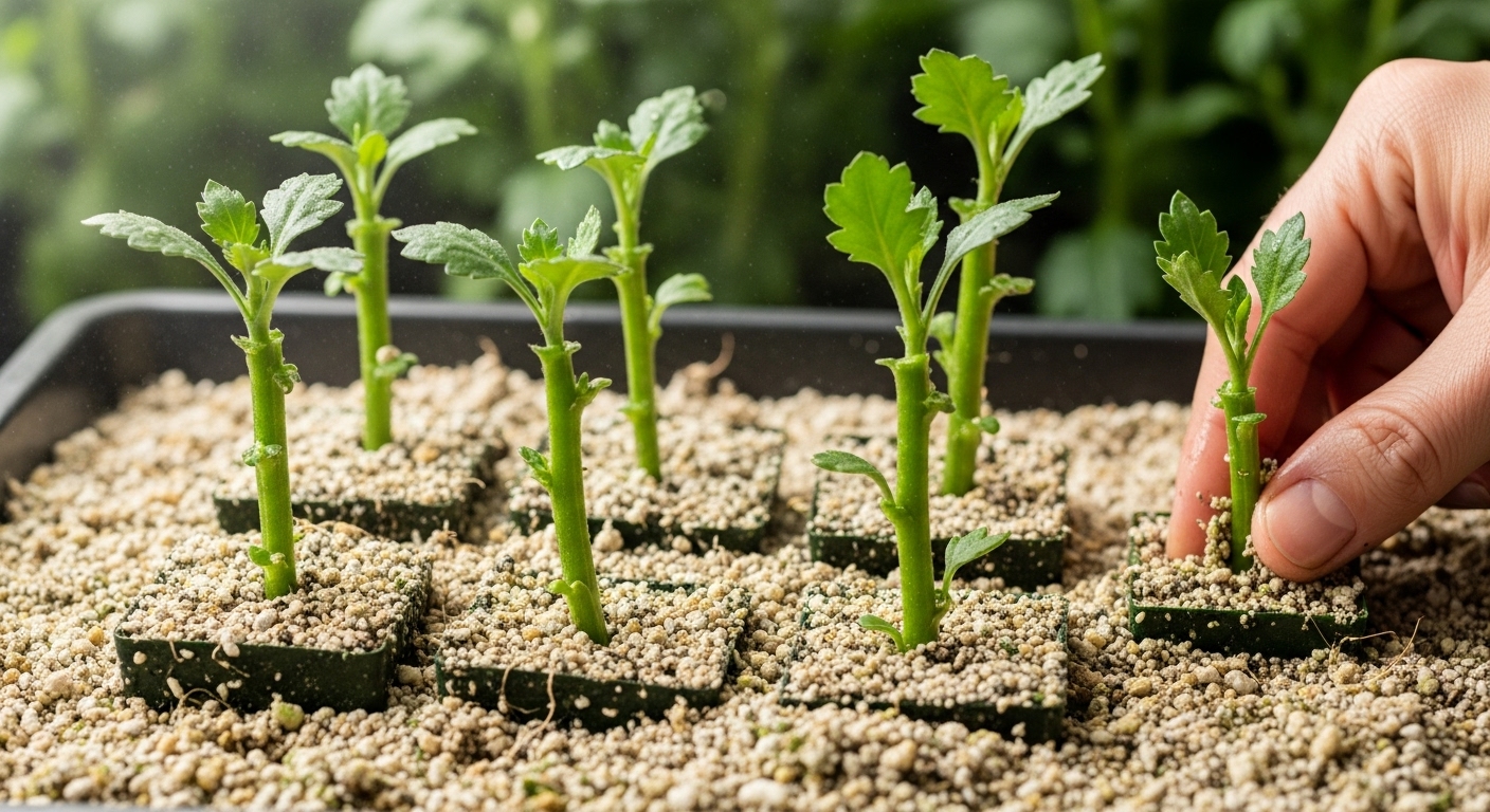 挿し木で菊を増やす方法