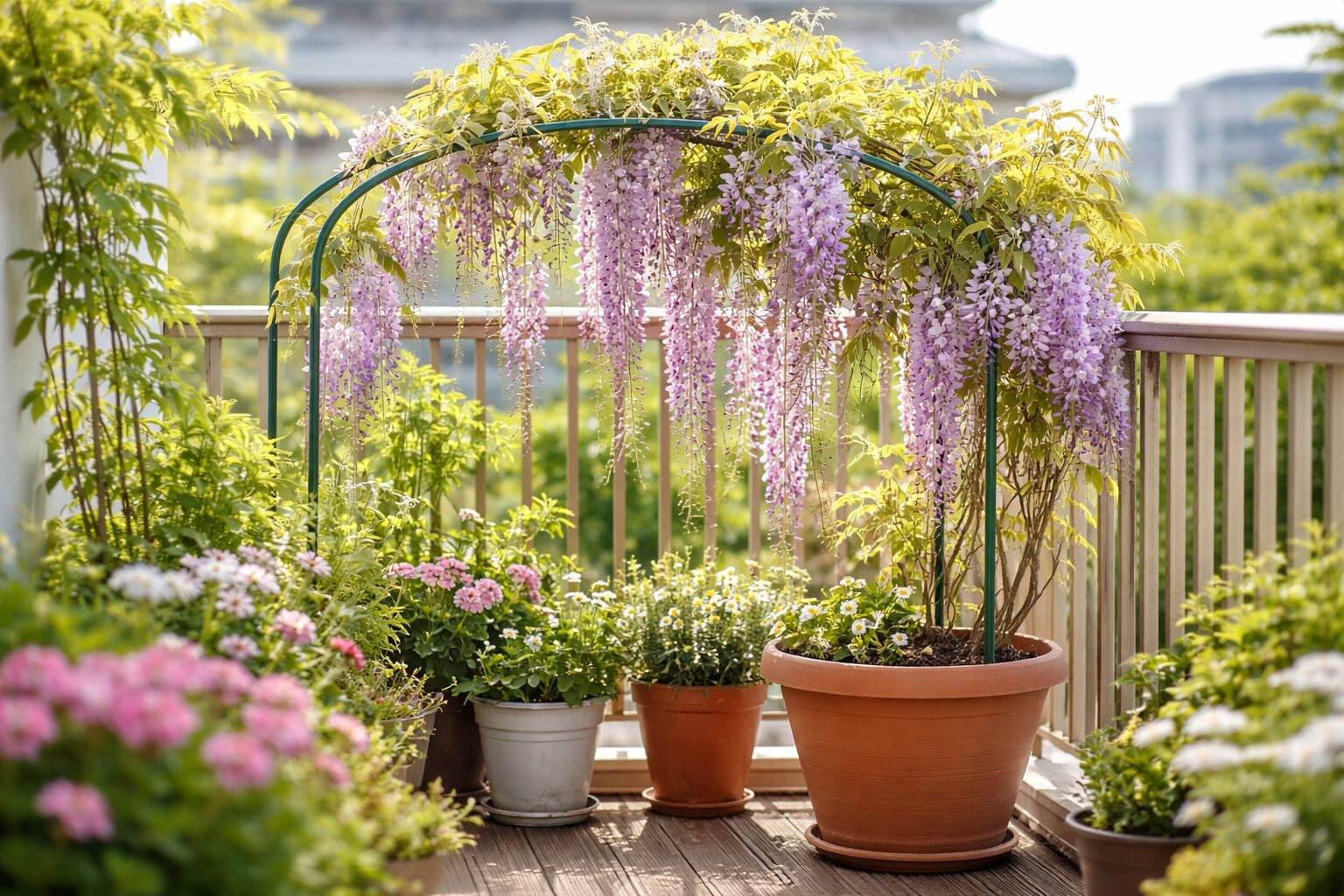 藤をベランダで育てる方法！鉢植えで美しい花を咲かせるコツ