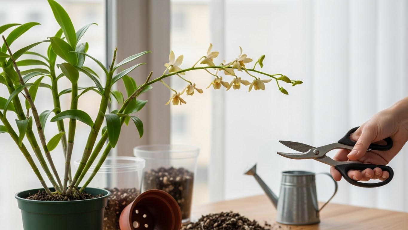 デンドロビウムの花芽と高芽の見分け方とは