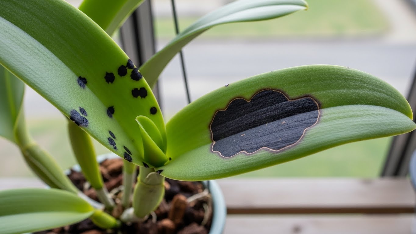 カトレアの葉が黒くなる原因と対処法