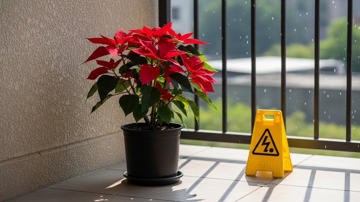 ポインセチアを外で育てる際の注意点と失敗対策