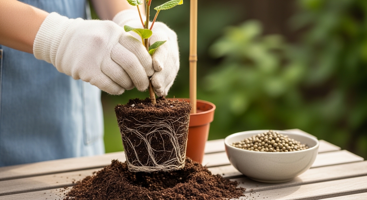 鉢上げ後の肥料と栽培カレンダー