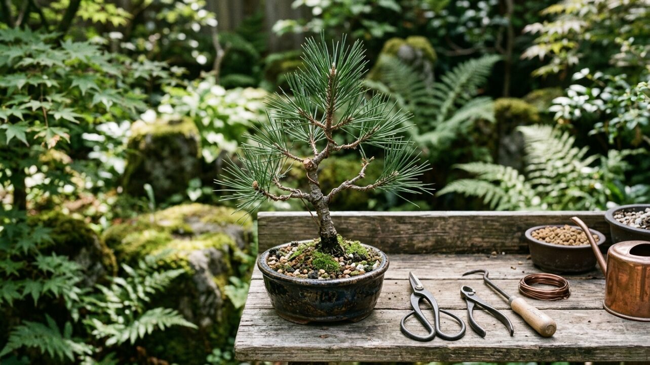 黒松を種から育てたあとの年間管理と仕立て方