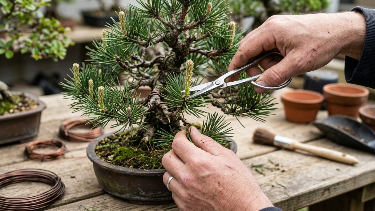 芽摘み・芽切りで短い葉に仕立てる短葉法