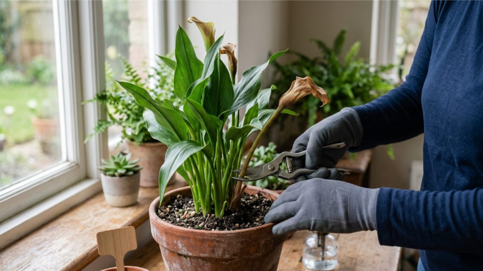 花後の処理と休眠の誘導手順