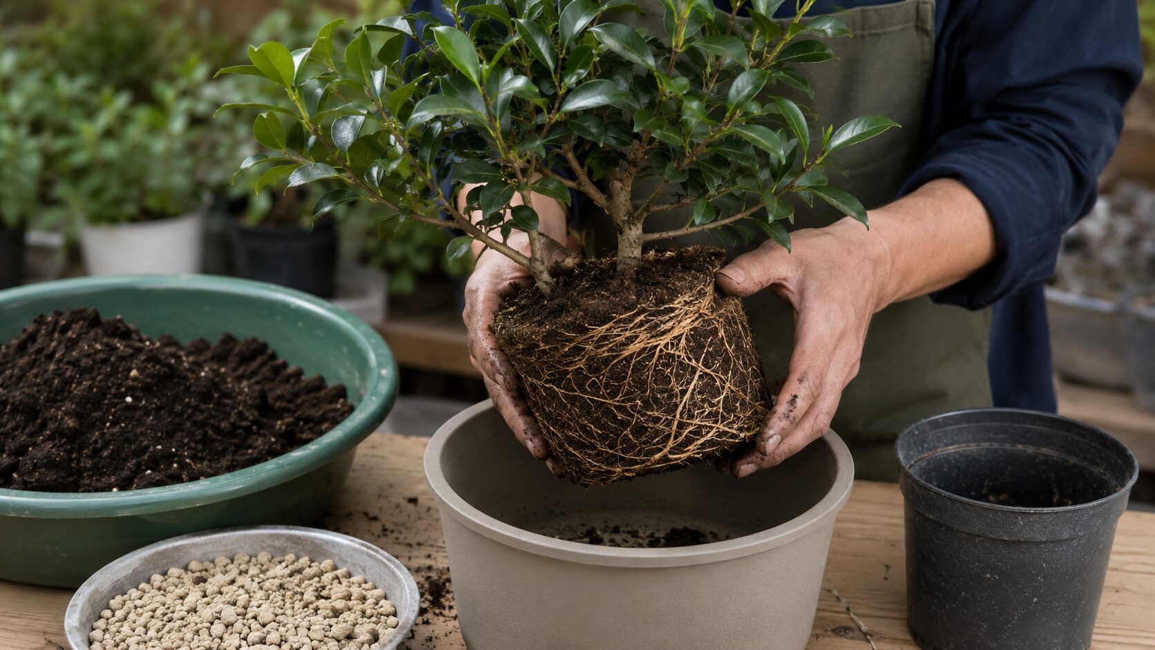 根詰まりを防ぐ植え替えの手順